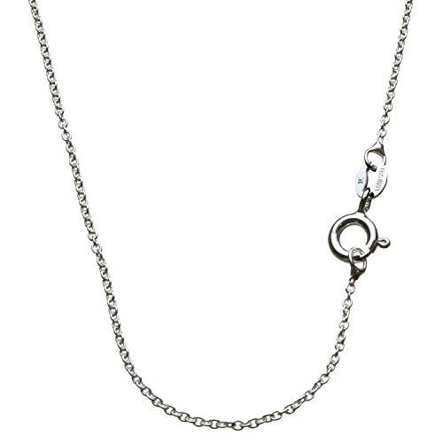 Sterling Silver 1.3mm Fine Cable Nickel Free Chain Necklace Italy 16 Inch