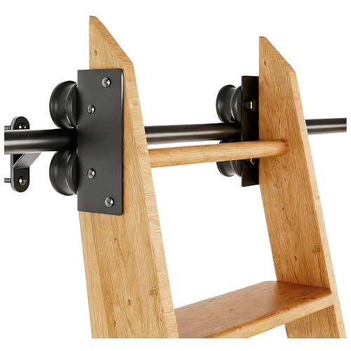 ZOYACREATE Library Ladder Hardware Kit, 3.3ft Sliding Rolling Library Ladder for Bookshelf and Ioft