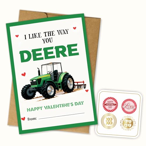 (5.3 x 8�C���`) �o�����^�C���f�[�J�[�h �g���N�^�[�̃C���X�g�ƁuI Like The Way You Deere�v�̑ʟ����A�_����e�[�}�ɂ������킢�����̈��A�A�q���A�F�l�A�����A�J���g���[�t�@���ւ̈��̈��A�A�����t���u�����N����(Vlt25)