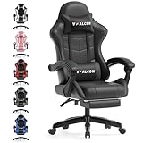 Vfalcon XTREME Gaming Chair – Ergonomic Reclining Chair with Footrest, 360° Swivel, Height Adjustable (Black)