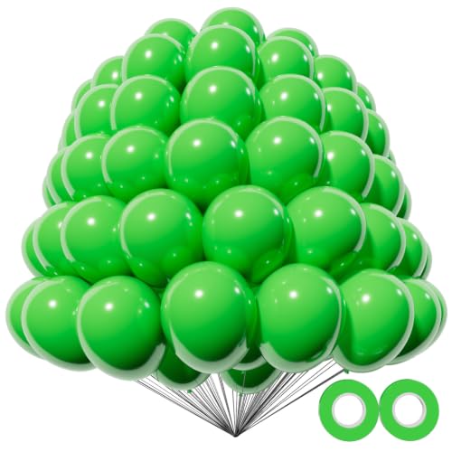 Image of 200pcs Green Balloons 5 Inch, Small Mini Latex Balloons for Party Birthday Baby Shower Anniversary Festival Arch Garland Decoration