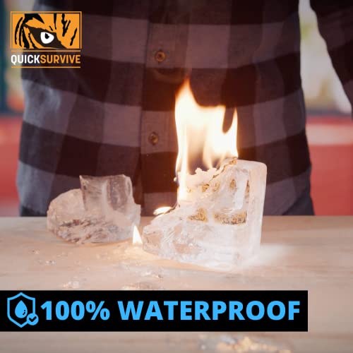 Quicklight By Quicksurvive All-Purpose 100% Waterproof Fire Starters - Fire Starters For Campfires, Wood, Fire Pit, Fireplace, Charcoal, & More - All-Weather & Non-Combustible - 50 Piece Canister #TOP2