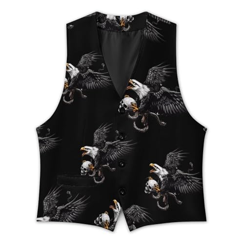 E-agle Cool Animal Mens Slim Fit Suit Vest Dress Waistcoat Casual Business Vest3