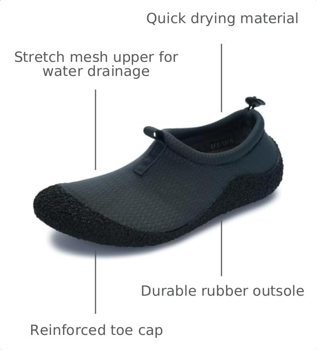 Image of WHITIN Water Shoes for Women and Men with Reinforced Toe Cap | Multi-Purpose Aqua Socks
