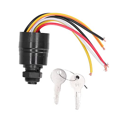 Image of LOCADENCE Ignition Switch Module, 6 Lines Boat Engine Ignition Switch with 2 Keys for Side Mounted Controls or Panels Up to 5/8In, OE: 87 17009A 2, 87 17009A 5, MP41070 2