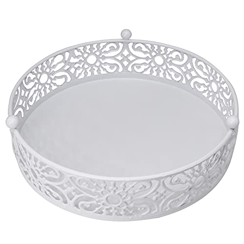 Set Of 4Pcs Iron Cupcake Stand And Dessert Serving Tray Table Decoration Display Tower Plate For Baby Shower ,Wedding, Birthday Party, Chrismas Celebration (White) #TOP3