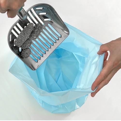 Image of BOS Amazing Odor Sealing Cat Waste Disposal Bags - Durable, Unscented [Size: L, Color: light blue] (60 Count, Pack of 3) (60 Bags) ★NOT a litter box liner