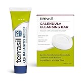 terrasil Balanitis Relief + Calendula Soap 2-Product Kit - Balanitis Treatment for Men, Natural Foreskin Ointment for Itch, Irritation & Redness Symptoms. Dermatologist Tested (.5oz Tube + Soap Bar)