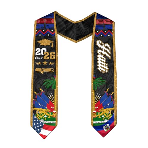 CHIARA CONTI11 Sash for Graduation 2026 Graduation Stole Haiti Class of 2026, Haiti Graduation Stole 1