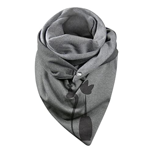 Écharpe pour femme chaude en coton imprimé bouton mode doux écharpe tricotée ensemble écharpe débutant écharpe, A-A., taille unique