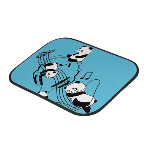 Image of Panda Music Blue Automotive Floor Mats Universal Car Front Rear Floor Foot Mats Anti-Slip Car Mat Full Set of 4 Pieces Carpet