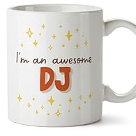 ☕ HIGH QUALITY CERAMIC MUGS FOR DJ! Our mugs are both microwave and dishwasher safe. So that the cup lasts as an original memory forever! White color, 11oz / 330ml. 🎯 IDEAL GIFT: Looking for a birthday present? An anniversary maybe? For Christmas? Wh...