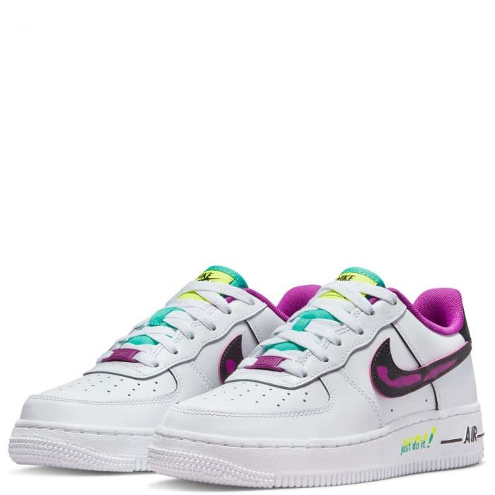 Nike Air Force 1 LV8 GS White/Black-Vivid Purple Size 6.5Y3