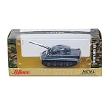 Schuco 1:87 WWII Sd.Kfz.181 Tiger I Panzergrau - Hochwertiges Diecast Modell im Maßstab 1:87, Modellauto, 1:87, Militär, Sammlermodell, Diorama