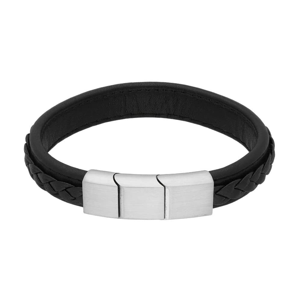 Treuheld® Leder-Armband mit Magnetverschluss | Geflochten Breit | 2 Farben