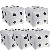 Toyvian 5 Pack Jumbo Dice Giant Inflatable Dice Big Dice Large Dice Balloons Inflatable Dice Game...