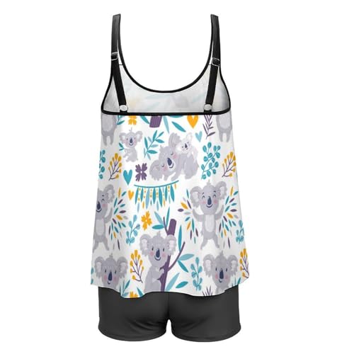 Ensemble bikini tankini koala avec sa robe de plage fluide - 5
