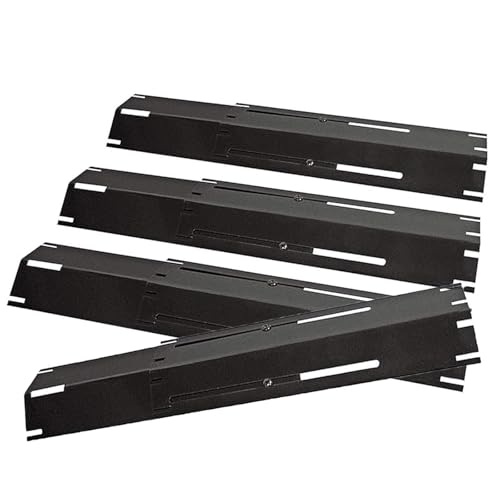 Unicook 30cm bis 53cm Verstellbare Brennerabdeckung Gasgrill 4 Stück für Weber Spirit Grillersatzteile Universeller Aromaschienen Flammenverteiler Flavorizer Bars Grill Zubehör Grillrost