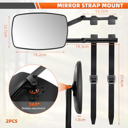 KAOLALI Wohnwagenspiege, 2 Stück Universal Außenspiegel 2er Set, Auto Doppel Seitenspiegel, Außenspiegel Wohnwagen, Anhängerspiegel für Wohnwagen und Caravan, Drehbar und Zusammenklappbar