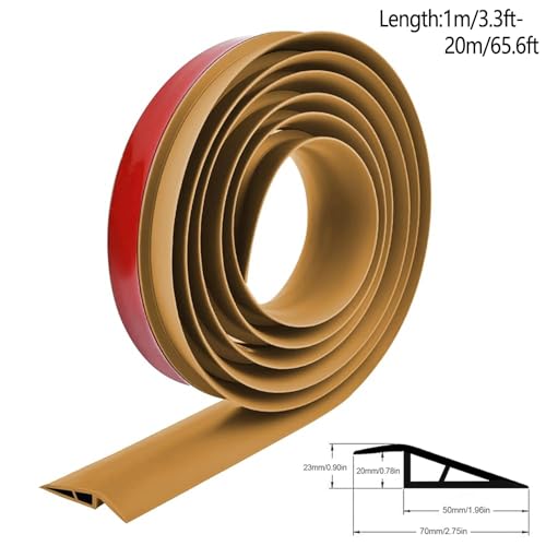 Profilo di Transizione Autoadesivo per Pavimenti in PVC, Striscia di Bordatura da Moquette a Piastrelle, rampa per soglia Porta e divisorio per Pavimento, 5 m/16,4 Piedi per colmare Le fessu