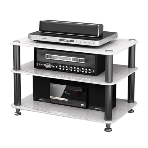 Étagère audio HIFI à 3 niveaux en MDF avec pieds absorbant les chocs