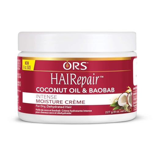 ORS HAIRepair Coconut Oil and Baobab Intense Moisture Creme for Dry, Dehydrated Hair 8 Ounces (1)