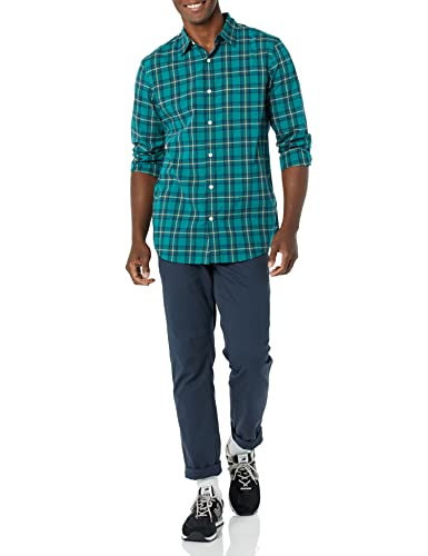 Miniatura 3 de Amazon Essentials Hombre Camisa de Popelina Elástica de Corte Ajustado y Manga Larga