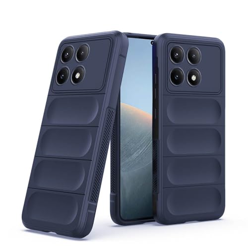 Image of amazon basics Mobile Cover for Poco X6 Pro 5G / Mi Redmi K70E 5G | Full Camera Protection | Liquid Silicon Case | Flexible Bumper Case for Poco X6 Pro 5G / Mi Redmi K70E 5G (Dark Blue)
