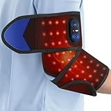 Cordless Heating Pad for Arm Elbow Wrist Leg Pain Relief, Red Light Knee Ankle Heating Pads, Heated Elbow Brace Wrap Heating Pad for Arm, Wrist, Ankle, Leg with 3 Heating Levels & Auto Shut-Off Timer