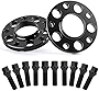 dynofit 5X120mm BMW Wheel Spacers,2PCS 15mm Hubcentric Forged Spacer for I3 I8 M2 M4 F80 X2 X4 X6 328i I3 335i I8 M2 M3 M4 M5 F80 F10 X2 X4 X6 Mini with M14x1.25 Studs 40mm Shank Length Lug Bolts