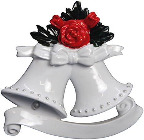 Couples New Wedding Bells Just Married Personalized Christmas Tree Ornament