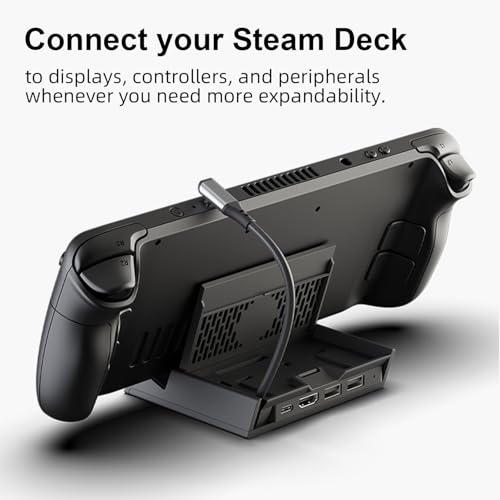 Skull & Co. x Savage Raven SteamDock PRO: A Compact and Portable Dock with Detachable USB Hub HDMI TV Adapter for Steam Deck ROG Ally & Other Devices (for Switch OLED, Smartphone, Laptop) - Black by Skull & Co. - Image 2