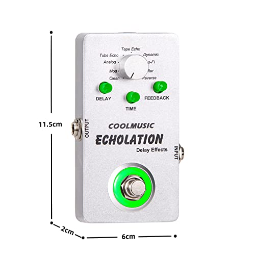 Coolmusic A-De01 Echolation Digital Delay Pedal With 9 Effects… #TOP3