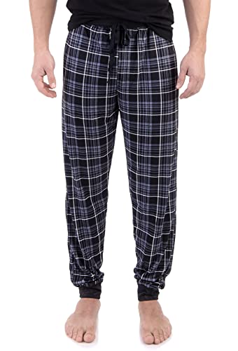 Suko jeans Mens Knit Pajama Pant - Soft - 20031 Black Grey Plaid Large
