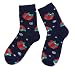 Produktbild Weri Spezials Frohe Weihnachten Herren Socken mit lustigen Weihnachtsmotiven! In mehreren Mustern- und Farbvariationen! (43-46, Marine Weihnachtsschmuck)