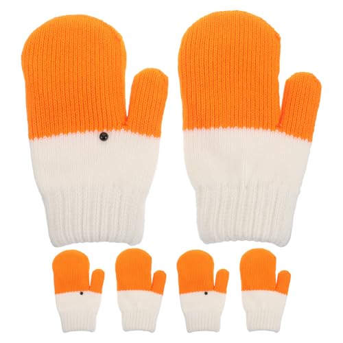 Guantes de invierno para mujer mitones de punto grueso con aislamiento térmico contra el frío