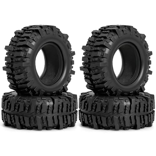 1.9'' Crawler Tires Mud Slingers Tyre OD 3.75'' For 1/12 RC Crawler MJX H12Y+ MN-128 MN82S LC79 1.9'' Beadlock Wheels (Tires)