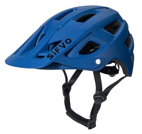 SIFVO Casco Bici per Uomo e Donna MTB Mountainbike Caschi da Corsa Moto Casco da Bicicletta da Esterno Sport Caschi con Visiera Rimovibile M/L (54-62cm)