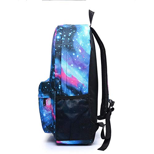 Sunneey Mochila, Bolsa de Escuela de Estudiantes Elegante Bolsa Unisex de Lienzo de Ordenador portátil, Equipaje de Mochila de Estudiantes, para los Chicos y Las Chicas de jóvenes, Bleu étoilé