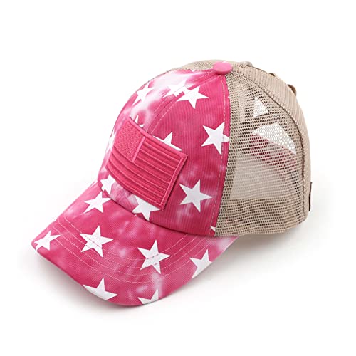 Image of C.C Exclusives Hatsandscarf Washed Distressed Cotton Denim Ponytail Hat Adjustable Baseball Cap (BT-13)