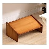 sgabello dei piedi, Realizzato in bambù, tavola ispessita, portante stabile(Brown,42 * 24 * 20cm)