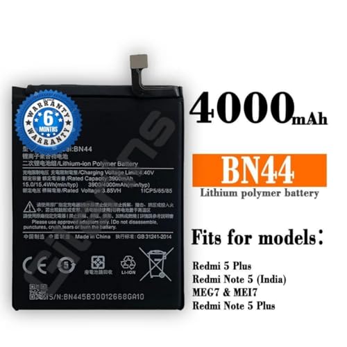 Image of Original BN44 Battery for Redmi Note 5 / Note 5 Plus / MZB5914IN / Battery with 6 Month Warranty****(D200)