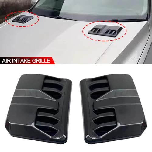 Couvercle prise d'air de capot décoration adhésive noir mat Black 2