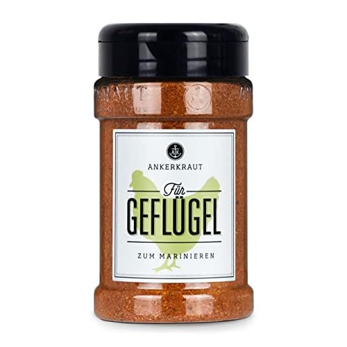 Ankerkraut Für Geflügel, Putenbrust-Filet und Chicken-Wings lecker, einfach Kochen, 230g im Streuer, Lebensmittel wie Hähnchen Pute würzen, Geschenk-Idee