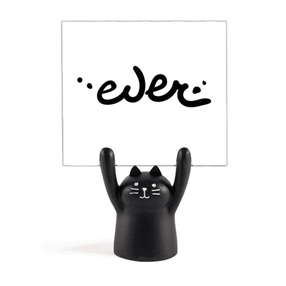 Support pour mémo avec citation amusante de chat noir Ever - 4