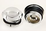 HTTMT MT249-040-CD Chrome Pop Up Gas Cap Vented Fuel Tank Cap Set Compatible with 1982-2010 Harley...