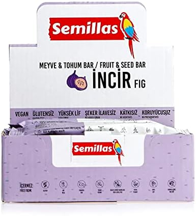 Semillas İncirli Glütensiz ve Besin Alerjisi Dostu Sağlıklı Atıştırmalık Meyve Bar 35Gr. 12'li Paket - Görsel 1