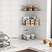 Sezanrpt 9.5x9.5 Inch Acrylic Corner Floating Shelf Set of 2, Clear Corner Wall Shelf for Home Décor, Speakers, Security Cameras, Toileries, Plants, Figures, Cosmetics, Books