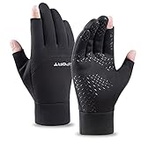 Cycling Gloves,2-Fingerless Thermal Running Gloves,Biking Hunting Motorcycle Cycling Gloves, Anti-Slip Hiking Ice Fishing Winter Gloves for Women Men