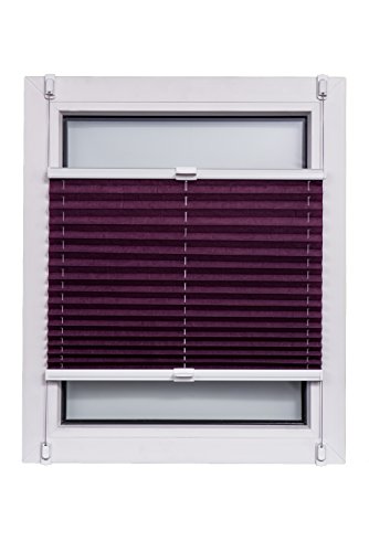Store plissé violet 85x150 cm Klemmfix avec rail blanc - 3